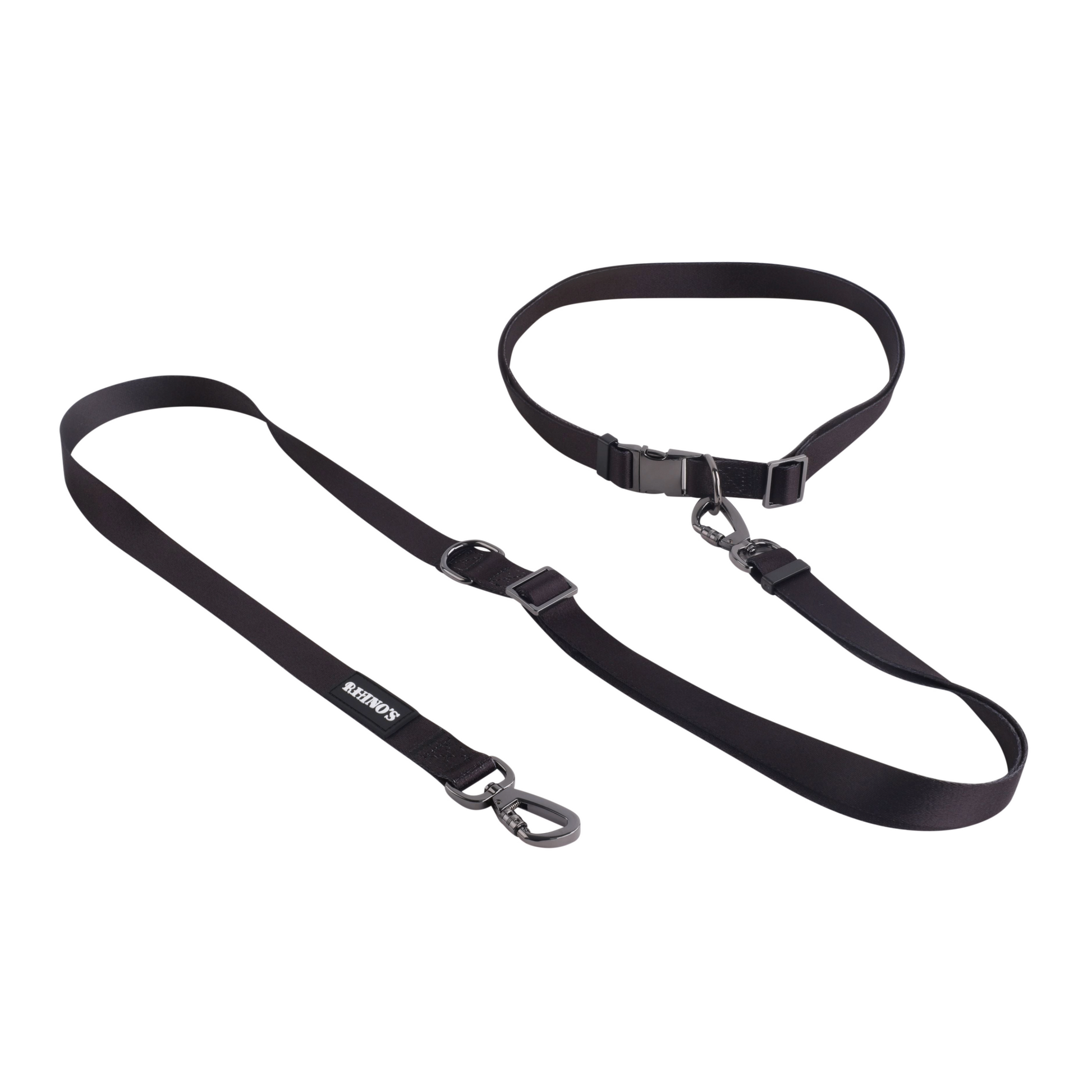 Black running leash